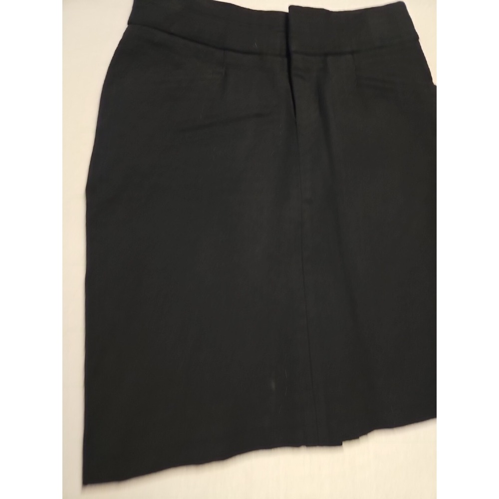 Banana Republic Size 00 Petite Black Double Clasp Mini Skirt Pencil Pockets